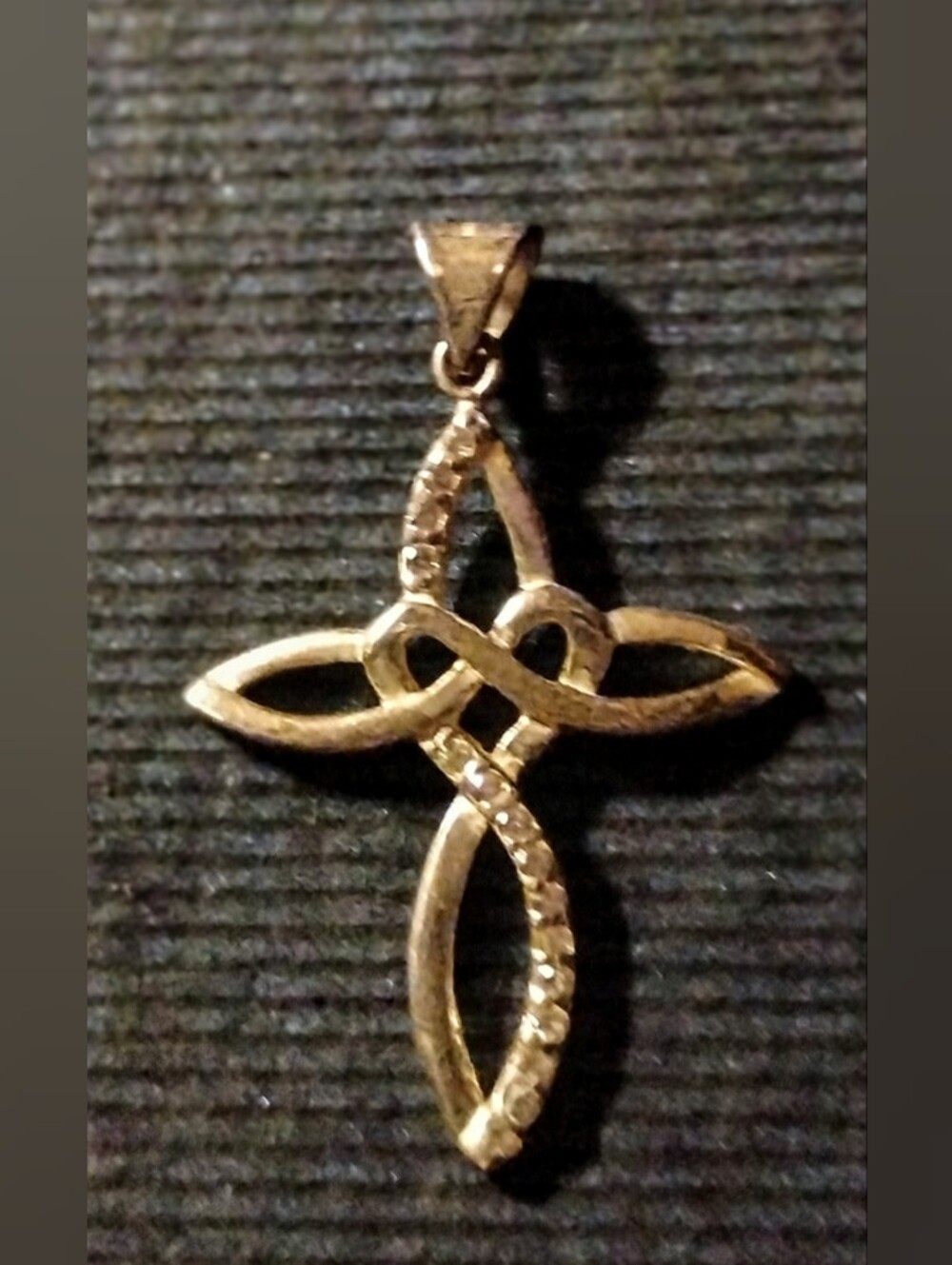 Sterling Silver 925 Celtic Knot Heart Cross Pendant SU